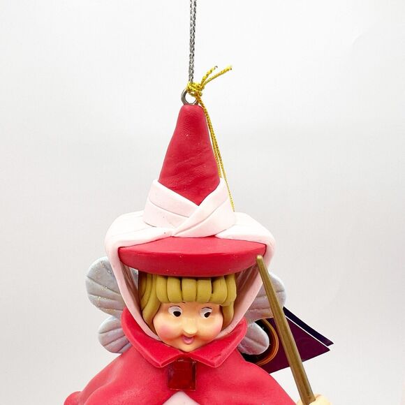 Disney Store Sleeping Beauty Fairy Fauna Enchanted Christmas Ornament Glass Clay - Picture 3 of 13